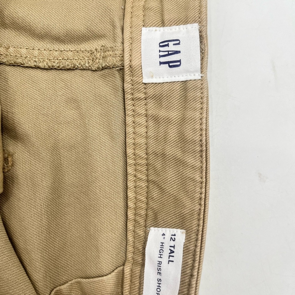 NEW Womens Gap Khaki Tan High Rise Shorts Size 12 Tall - Picture 6 of 8